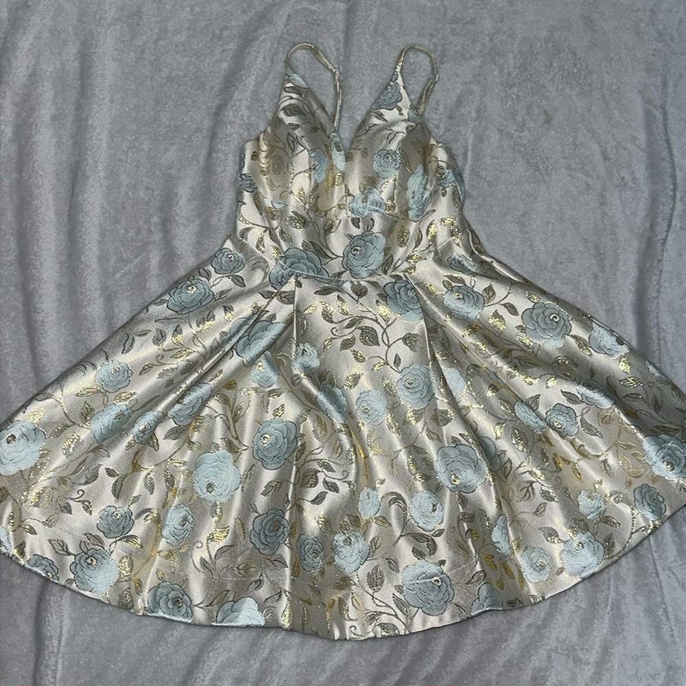Beautiful B.Darlin dress with gold embroidery